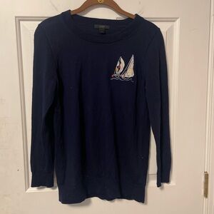 Vintage J.Crew Merino Wool Sailboat Sweater Size Small S